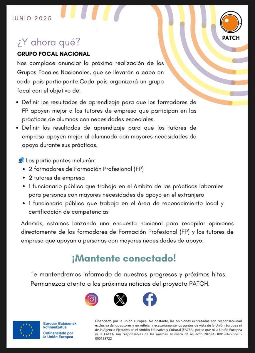 Co_talent_'s tweet image. En Co-talent formamos parte del proyecto europeo PATCH.

PATCH impulsa la inclusión laboral de personas con discapacidad cognitiva en hostelería gracias al método Place and Train.

¿Quieres la newsletter en PDF? Escríbenos.

#PATCHproject #CoTalent
