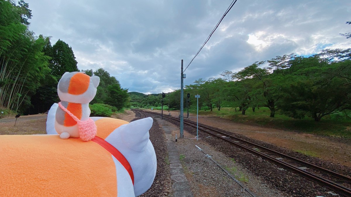 nathu_0701's tweet image. 大畑駅
へちゃむくれとニャンコ先生🐈その2

 #夏目友人帳  #聖地