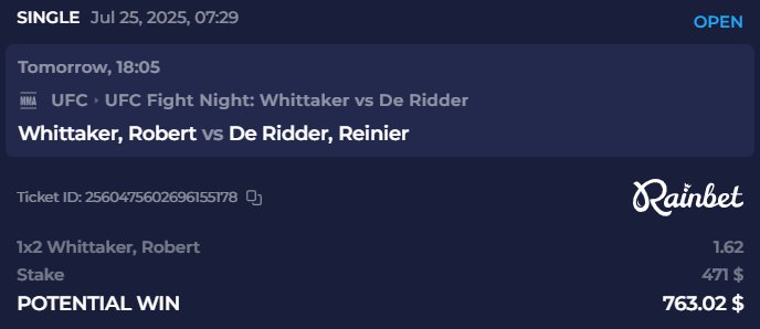 wydbaag's tweet image. Gonna be an easy win for Whittaker