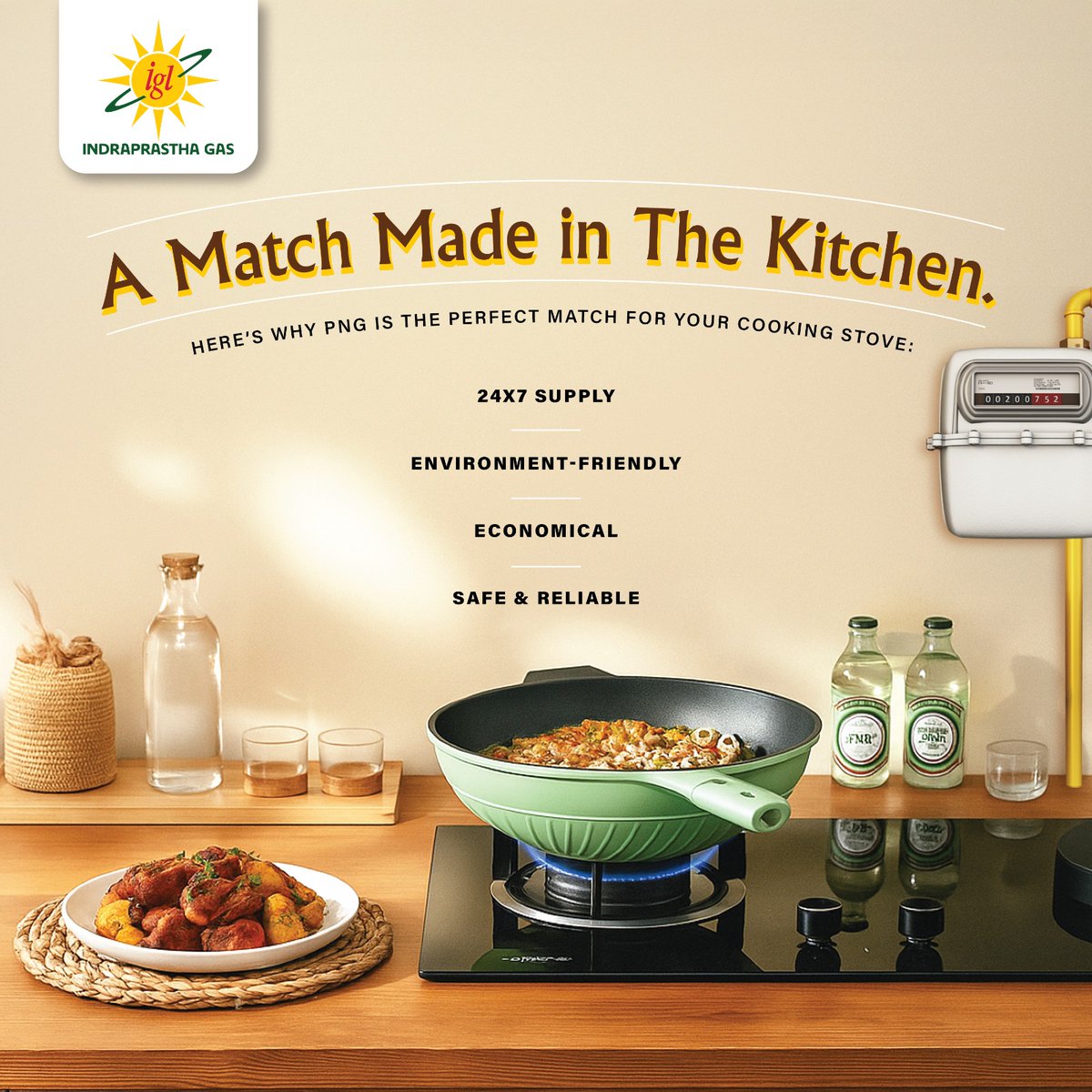 Your stove deserves the perfect partner—and it doesn’t get better than PNG!
From round-the-clock supply to pocket-friendly savings, make every meal a stress-free delight with IGL PNG.

Visit us at: iglonline.net or please contact: 1800-102-5109 or 1800-419-5109

#IGL