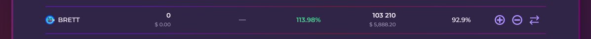 DegenPrimeDefi's tweet image. Are you 🫵 HODLing $BRETT?
You convinced it will moon as @base and the #bretthren explode 💥?
Double up by doubling down! 🆙
>100% APR on your $BRETT right now
💰 Just yield, no IL, no active management