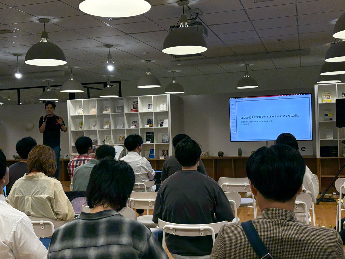 tensyoku_draft's tweet image. 続いては、岡崎 雄太さんのLTです!
テーマは「Product OwnerとDevinの距離をとことん近づける(仮)」
終了後は、LT内容へのフィードバック記載をお忘れなく✨ #ai_転ドラlt