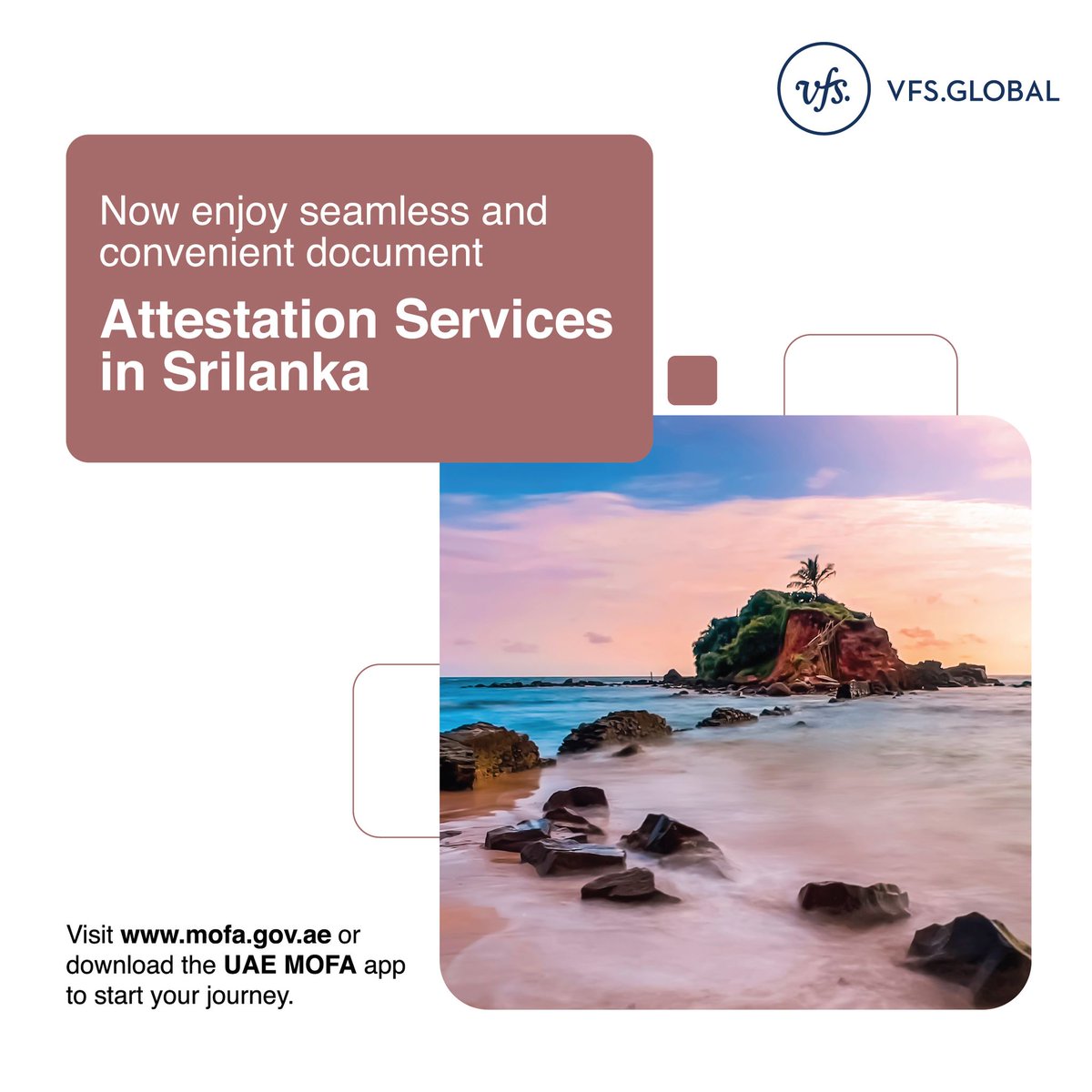 VFSGlobal's tweet image. Residents in Sri Lanka travelling to the United Arab Emirates can now enjoy a smooth attestation process for their visa application. Begin the attestation procedure by visiting mofa.gov.ae or by downloading the UAE MOFA app from the iOS Store or Google Play Store.…