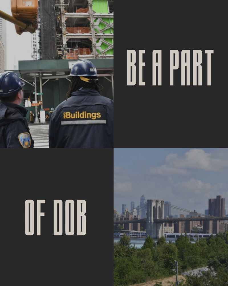 HeyNowJO's tweet image. The @NYC_Buildings is hiring!
From plan examiners, field inspectors, and more, we're looking for qualified job seekers to fill positions throughout all of our agency divisions.
Check out our open positions and apply to join our team:
cityjobs.nyc.gov/jobs?options=2…
#NYCsSafest