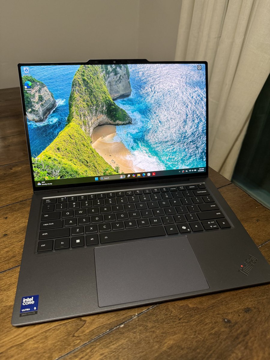 AdamJMatlock's tweet image. I sure love this laptop. The @Lenovo ThinkPad X9 14 Aura Edition is super premium and perfect for work, and some play, with the Cure Ultra 5 chipset, and I have the upgraded model with the 120hz Touchscreen OLED. 👌🏻 It’s fancy.