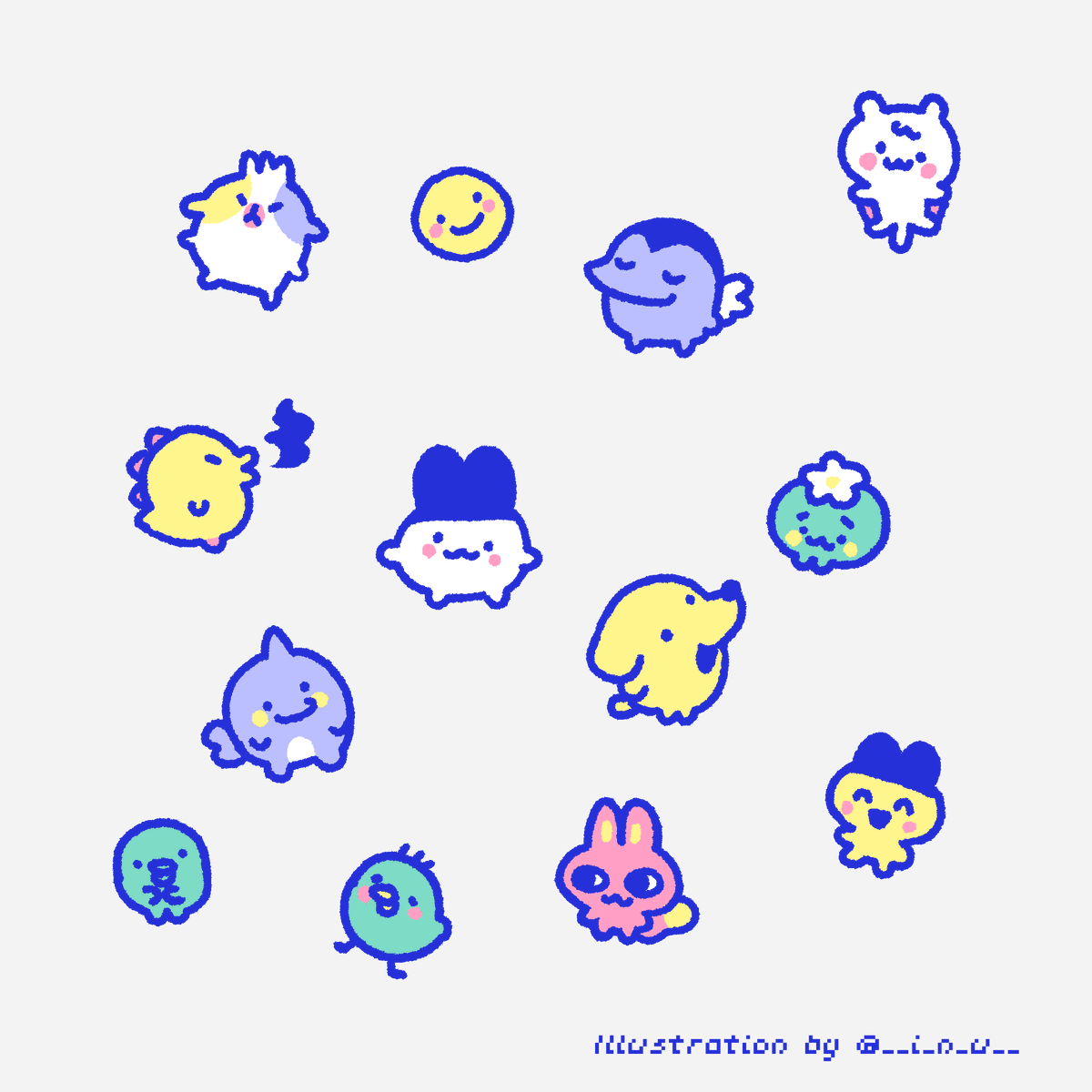 __i_n_u__'s tweet image. ⭐︎tamagotchi⭐︎

一言くださればアイコン使用ok◎

#たまごっち