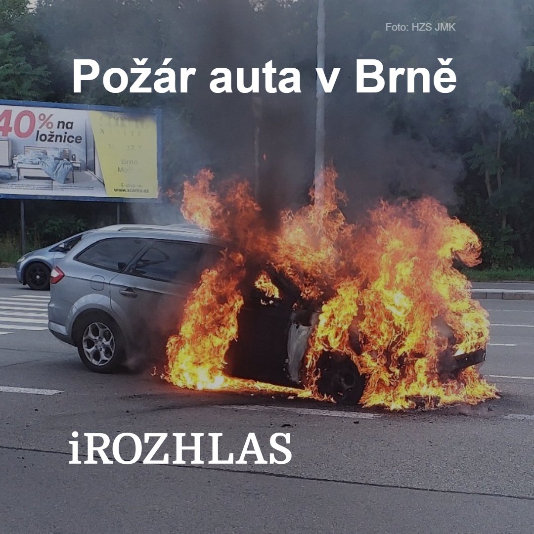 iRozhlasJVM's tweet image. Jihomoravští hasiči museli kolem pátečního poledne zasahovat při požáru auta v Masné ulici v Brně. Incident omezil i dopravu v místě.