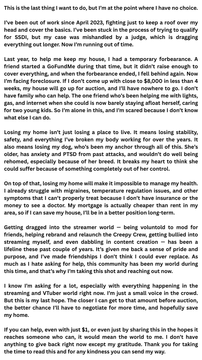 I'm a very private person, and I never though I'd have to ask this, but I'm running out of time and options. Please, if you can help or share, I’d be forever grateful.  🔗 ⬇️