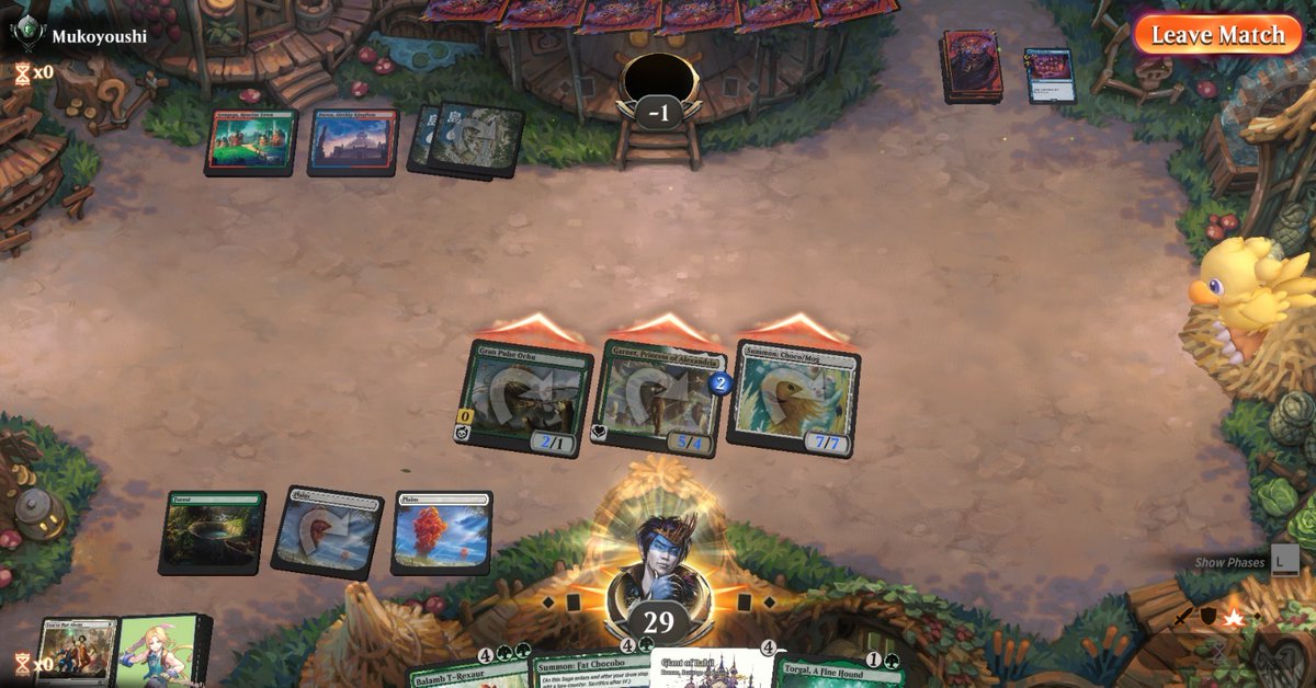 eloneth's tweet photo. Just achieved t4 kill in Final Fantasy MTG draft. 

Ochu > Garnet > Choco/Mog > You're Not Alone = 21 damage https://t.co/NFpxyf1otx
