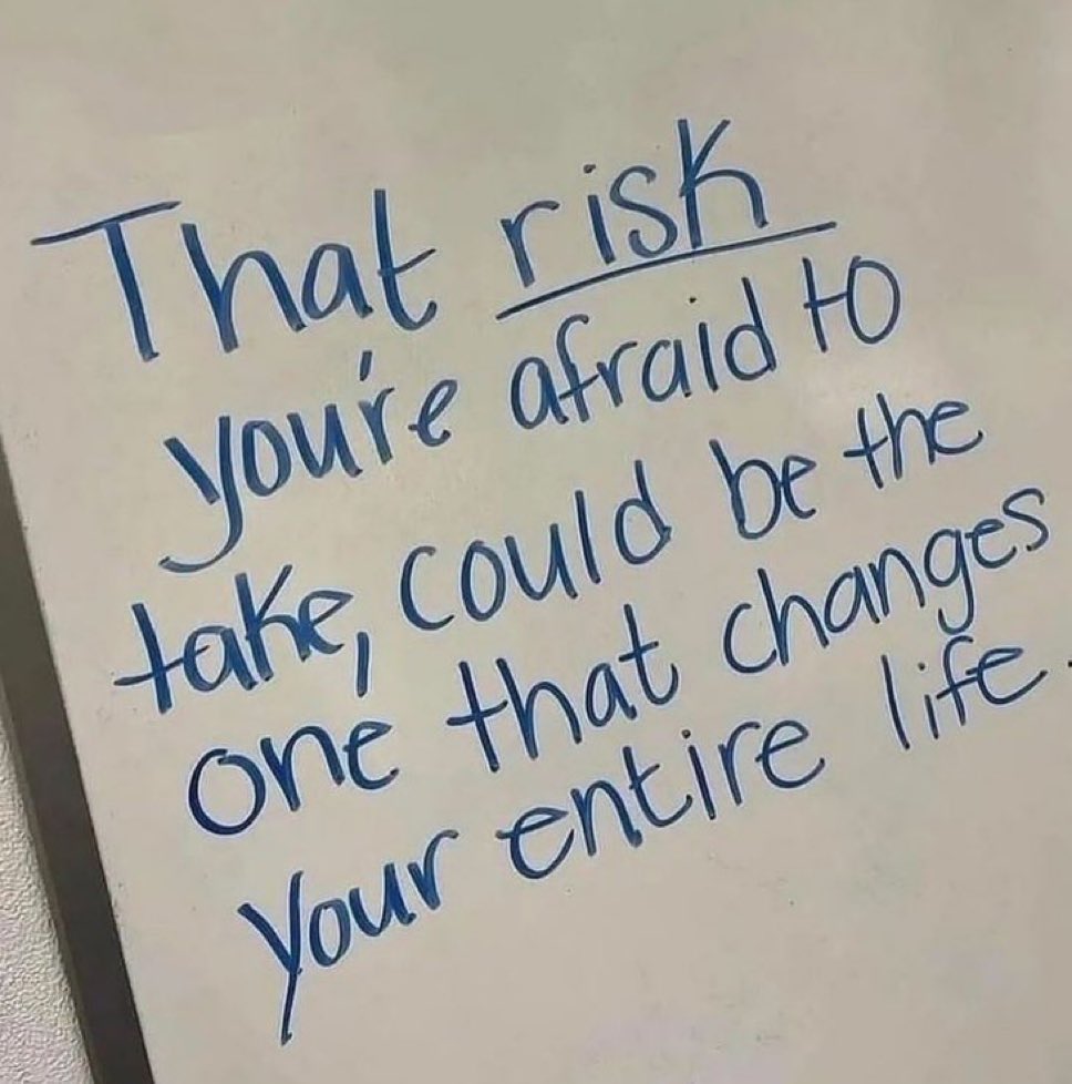GordonGekko's tweet photo. Playing it safe will hold you back.

Take the risk, it will be worth it. https://t.co/kYE9y2LCwP