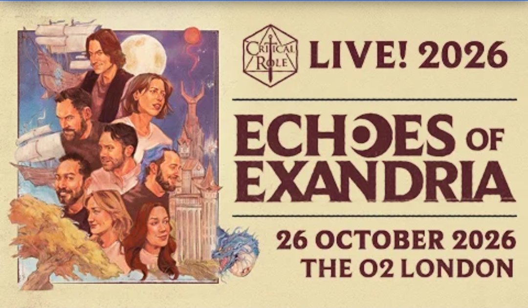 Guess who booked tickets for <a href="/CriticalRole/">Critical Role</a> live in London!!!! I'm so EXCITED!!!! <a href="/matthewmercer/">Matthew Mercer</a> <a href="/Marisha_Ray/">Marisha Ray</a> <a href="/WillingBlam/">Travis Willingham</a> <a href="/LauraBaileyVO/">Laura Bailey</a> <a href="/VoiceOfOBrien/">Liam O'Brien</a> <a href="/samriegel/">Sam Riegel</a> <a href="/executivegoth/">Taliesin Jaffe</a>