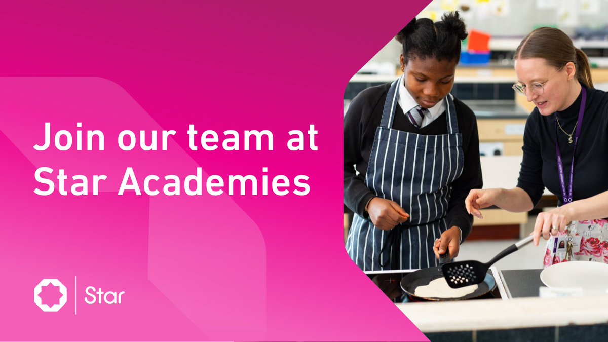 StarAcademies's tweet image. Passionate about education?
Looking for the next step in your career?

Star Academies is looking for talented and dedicated individuals to fill a number of exciting roles.

Take a look at our latest job opportunities: jobtrain.co.uk/starcareers/Ho…

#edujob #Jobs