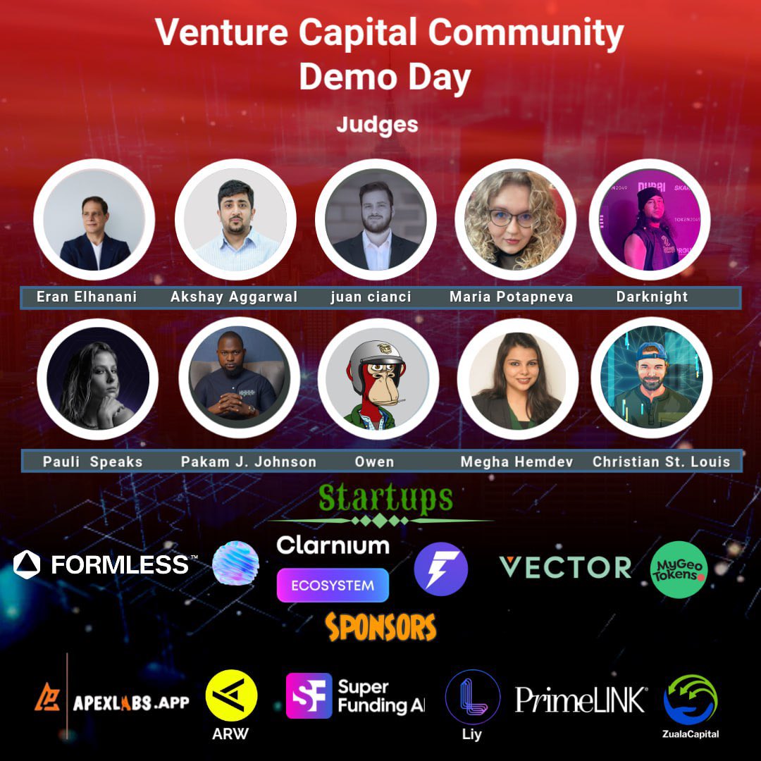 Will be participating as a Judge in VCC demo day! Good luck to the startups and hope to be wowed!