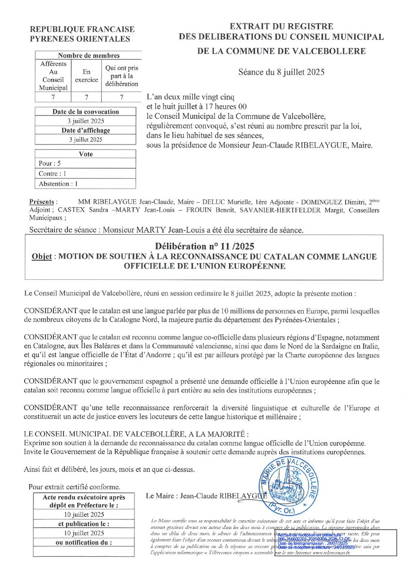 AngeletsTerra's tweet image. Vallcebollera aprova la moció dels Angelets de la Terra a favor del català a Europa. Un ple municipal amb la regidora Sandra Castex, dona de l'ex primer ministre francès.
+info: angeletsdelaterra.com/actualitat/141…