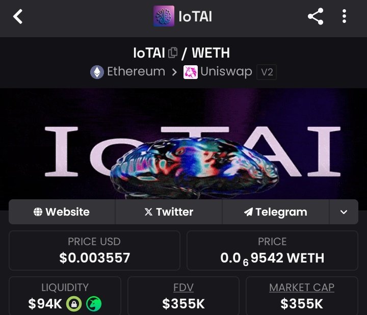 cryptoraiyan's tweet image. Been snooping around new low-cap gems and stumbled on $LOTAI 👾
Only $355K MC, AI-focused, and already backed by a solid crew of active investors.
Community? Loud.
Potential? Kinda scary
Vibes? Long-term diamond hands only
Might just be one of those coins you brag about in 2026