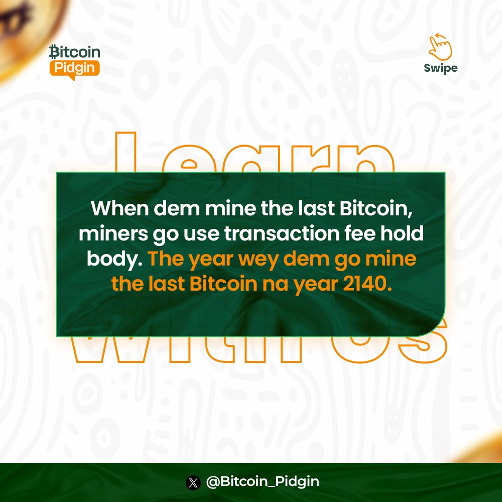 Bitcoin_Pidgin's tweet image. Last week for our open mic, the things wey we learn about 21 million Cap and Bitcoin bin too plenty. We say make we share some with you.
Today by 7pm again, we go full ground to talk about Bitcoin vs traditional money. Make you no forget to join us.