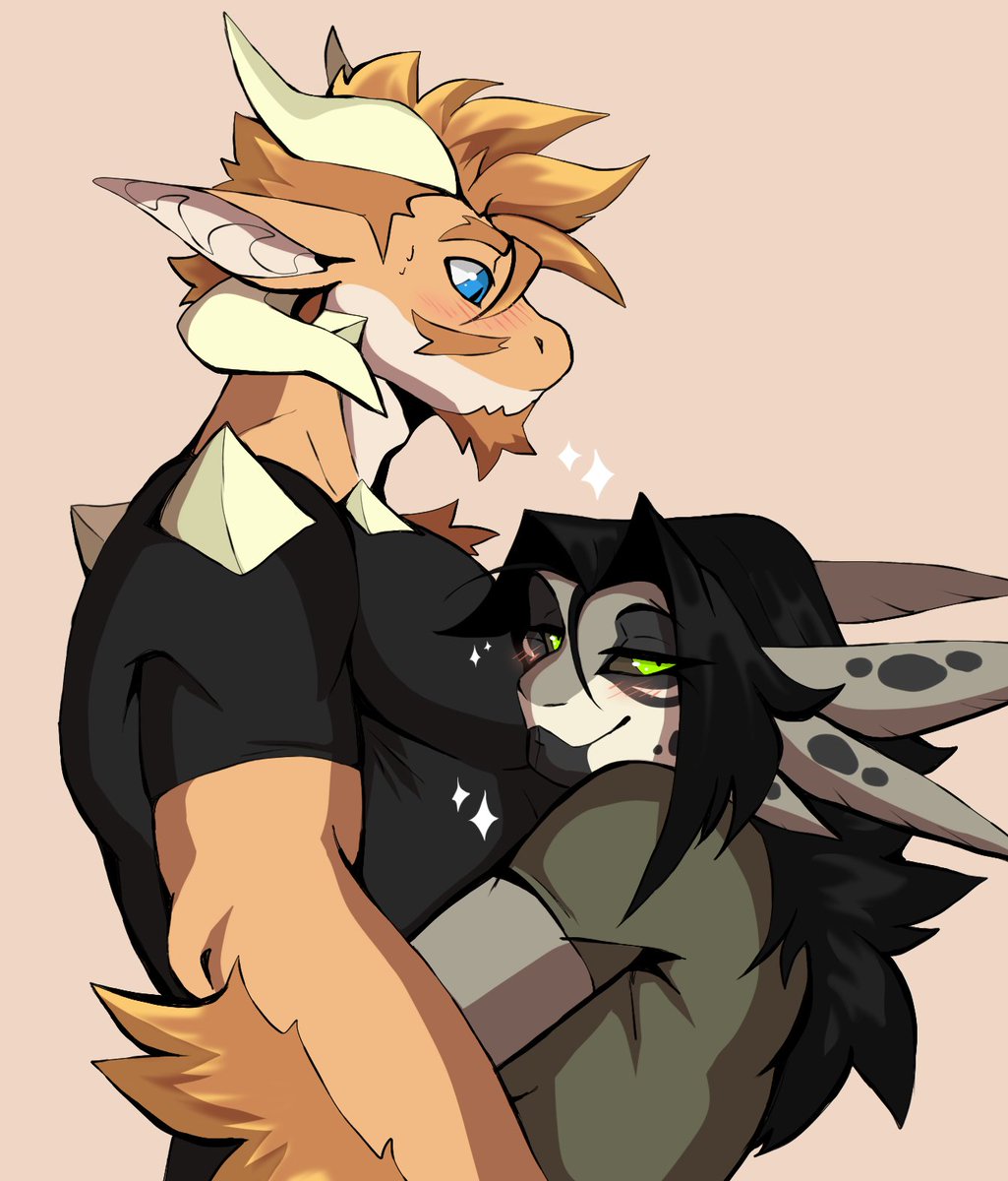 Aah yes, the zird gf <a href="/_SaltySerpent/">SaltySerpent 🐍(Commissions closed)</a> digs in as she pleases. My eyes are up here, sweetie^^'

Cutesy artwork from my wonderful gf 
Love you lots! 🧡