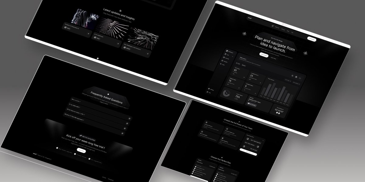 coder_dandriyal's tweet image. Reconsidering dark UI.... not only for the sake of appearance, but for attention.
Designed a task management experience that creates no cognitive overload.
🧠 Intelligent automation
🕶️ Clean, dark UI
📊 Live data insights
🤖 AI suggestions
Every consideration is in the effort…
