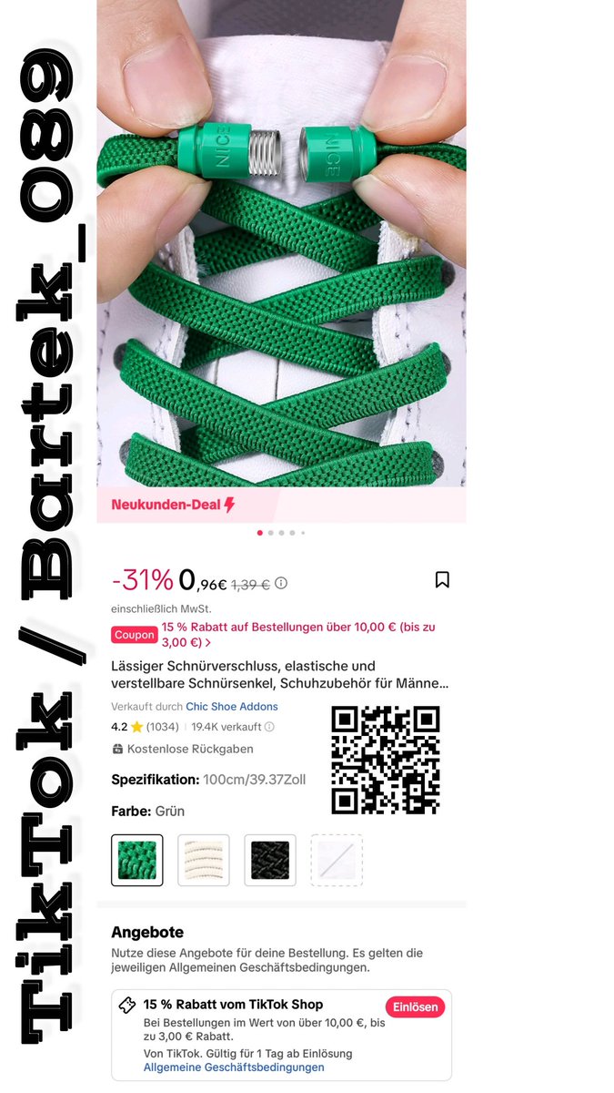 Lässiger #Schnürverschluss ✔️

Tiktok / Shop ⬇️
vm.tiktok.com/ZNHpr82Qe2mr3-…

Tiktok Bartek_089 ⬇️
tiktok.com/@bartek_089

#Elastische und #Verstellbare #Schnürsenkel #Sznurówki #Schuhe #Buty 

#SchuhZubehör für den #Täglichen Gebrauch. 

#Tiktok 🔥bartek_089🔥

#Tiktokshop #fff