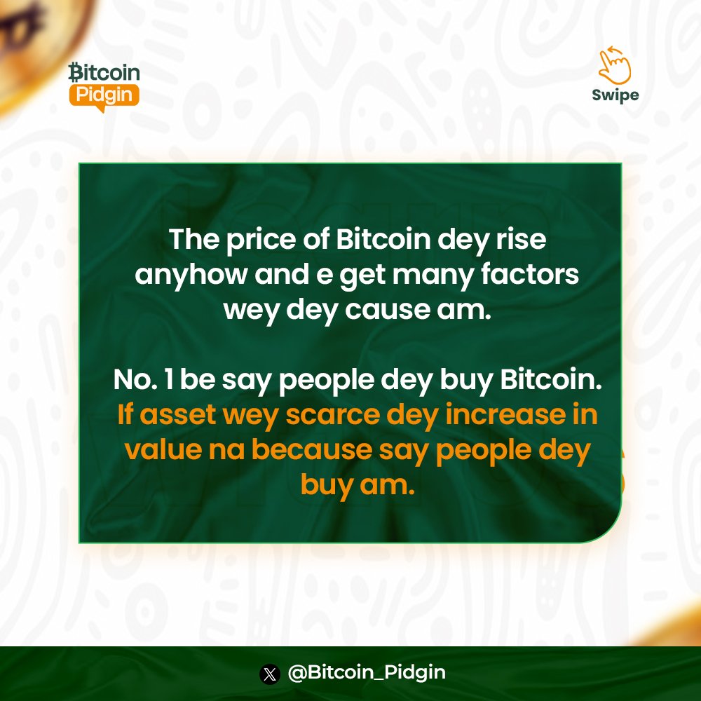 Bitcoin_Pidgin's tweet image. Last week for our open mic, the things wey we learn about 21 million Cap and Bitcoin bin too plenty. We say make we share some with you.
Today by 7pm again, we go full ground to talk about Bitcoin vs traditional money. Make you no forget to join us.