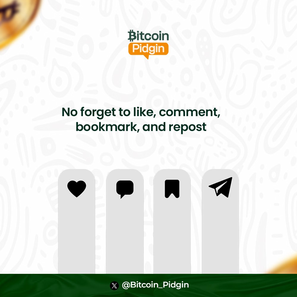 Bitcoin_Pidgin's tweet image. Last week for our open mic, the things wey we learn about 21 million Cap and Bitcoin bin too plenty. We say make we share some with you.
Today by 7pm again, we go full ground to talk about Bitcoin vs traditional money. Make you no forget to join us.
