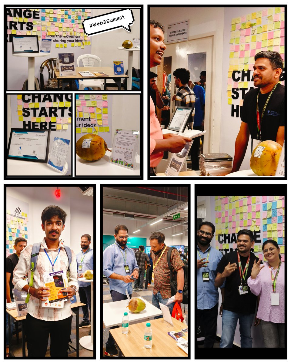 kbaiiitmk's tweet image. Thrilled to showcase our award-winning blockchain solutions at the Web3 Summit by @Web3_kerala , part of @startup_mission Innovation Fest in Kochi! Inspiring to connect with young, passionate Web3 minds from Kerala & beyond. The future is decentralised! 🌐✨ #Web3Kerala #KSUM