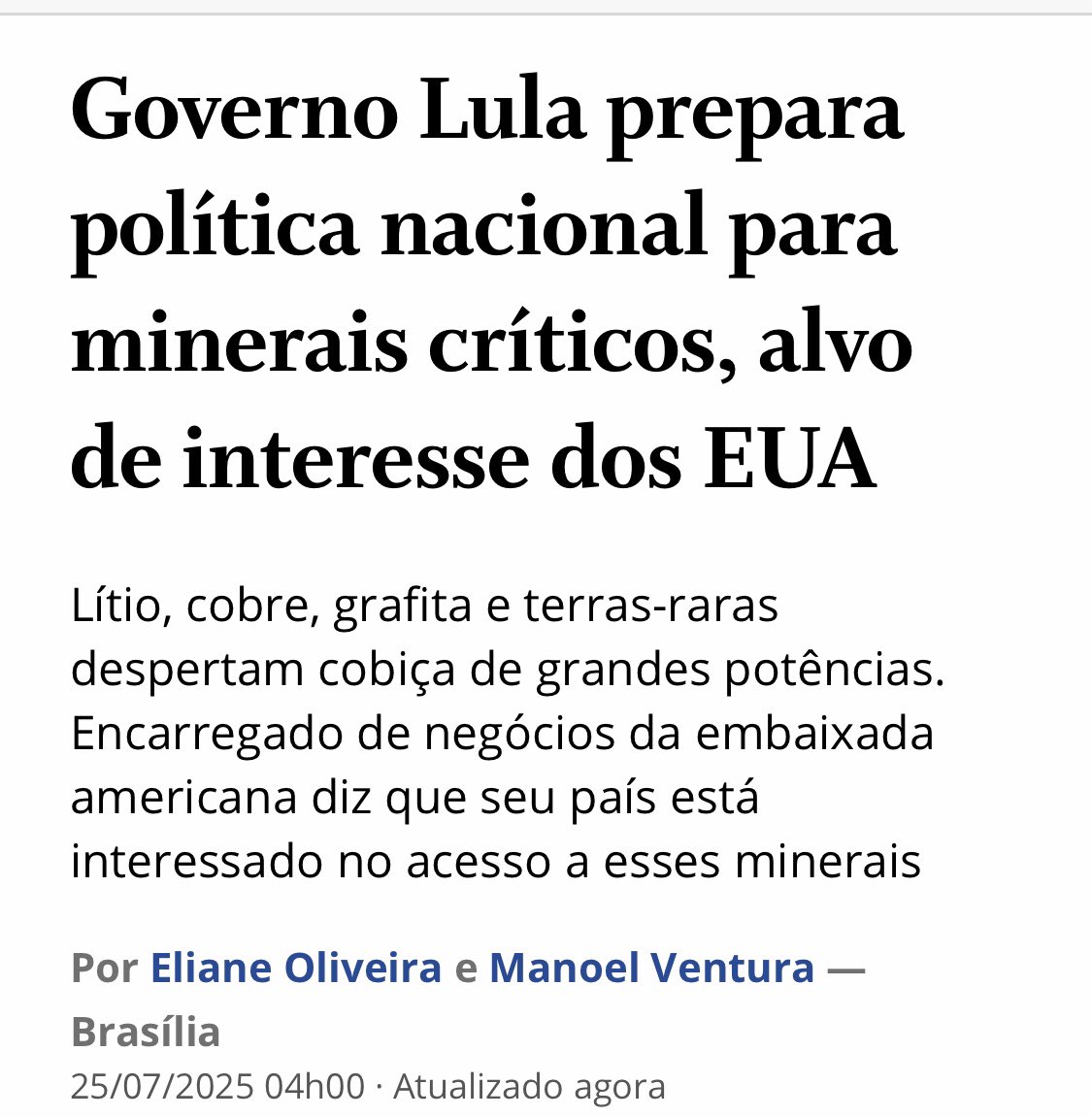 RESPECT BRASIL TRUMP
NEGOCIA TRUMP

Querem eleger Bolsonaro para que ele dê passe livre aos EUA sobre os nossos minerais.
