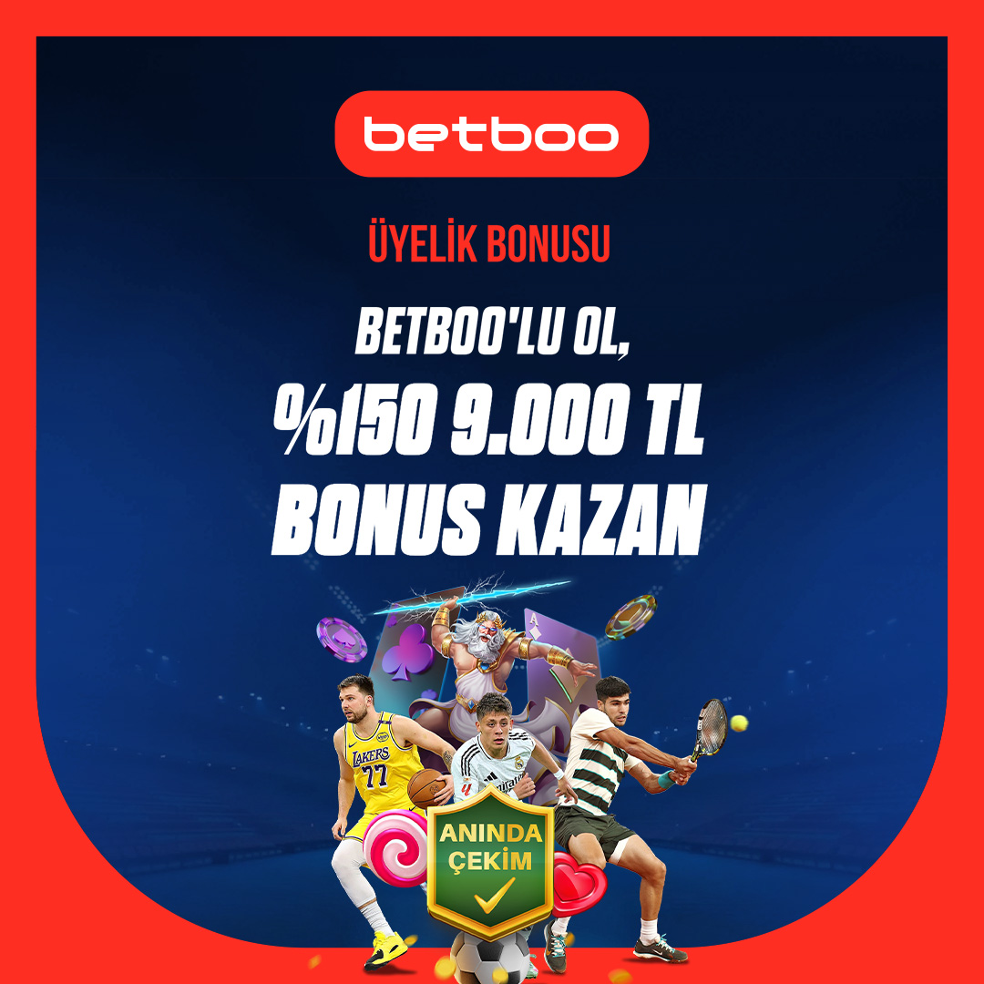 boonedirya's tweet image. 🔥 Betboo'lu ol, 9.000 TL Kazan! 🔥
🎁 Hemen üye ol, Betboo'da ilk yatırımını gerçekleştir ve tamamını spor, sanal spor veya casinoda çevir, anında 9.000 TL'e kadar %150 dev üyelik bonusu kazan!
Üye olmak için - tinyurl.com/ysmyu4nu
