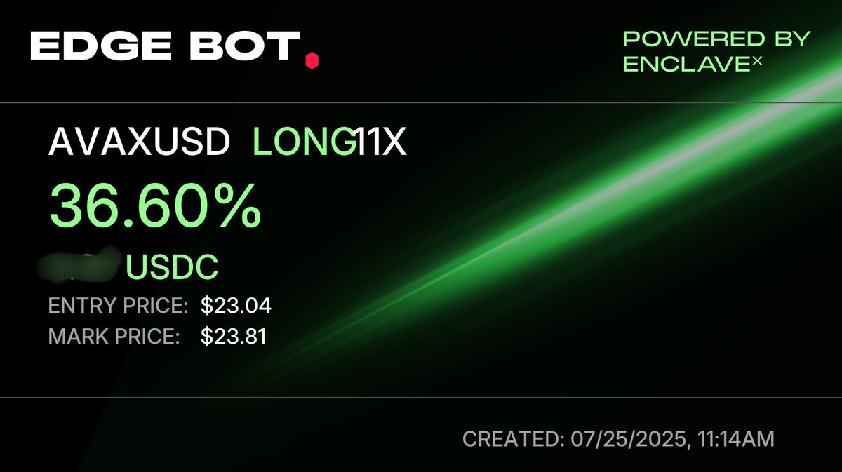 Testing.... <a href="/enclavemarkets/">Enclave Markets</a> EdgeBot is incredible. Congrats guys 👏 really good job