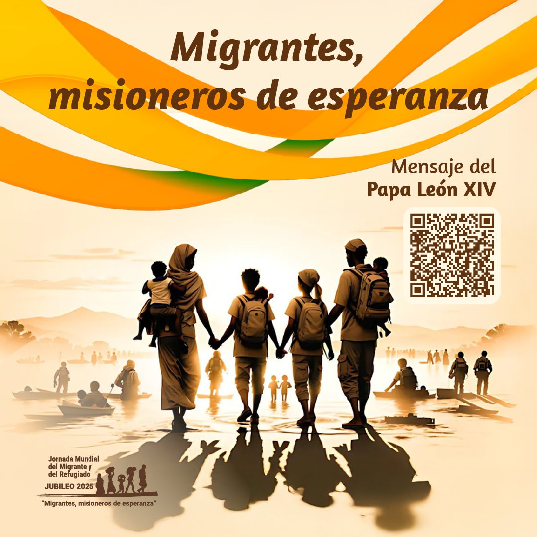 📣 El mensaje del Papa León XVI "Migrantes, misioneros de esperanza" para la Jornada Mundial del Migrante y del Refugiado 2025 ha sido publicado: los migrantes y refugiados son testigos de esperanza también a través de su confianza en Dios. #JMMR2025 👇
humandevelopment.va/es/news/2025/g…
