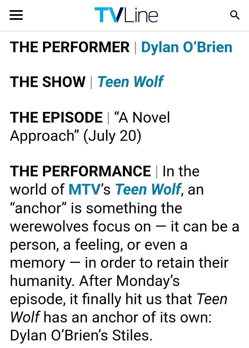 dob_history's tweet image. today in dylan o'brien history
🗓️07.25.2015
dylan o'brien was named ‘Performer of the Week’ by TVLine Magazine for him, and his character stiles, being the fans anchor to the hit tv show Teen Wolf
full article📰tvline.com/news/dylan-obr…
