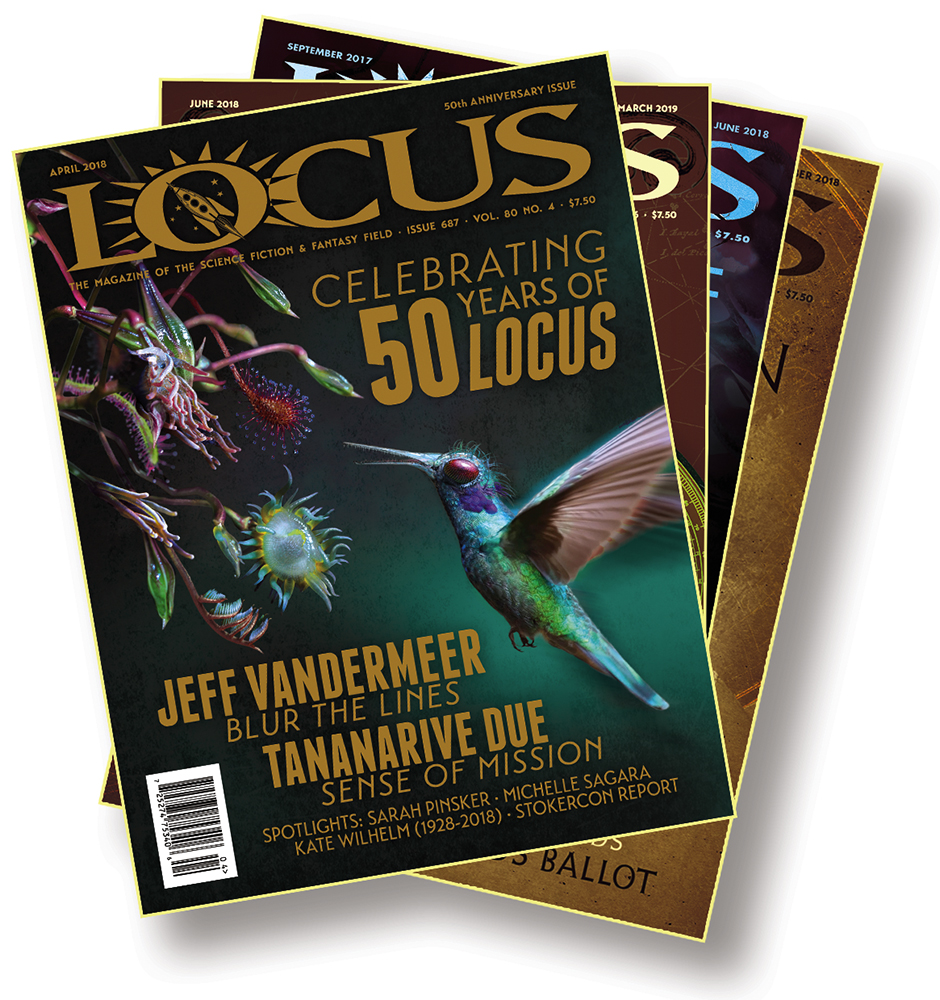 locusmag's tweet image. Print Lives! Collect all of our unique covers with a print subscription to Locus Magazine and support us while receiving full access to everything Sci-Fi, Fantasy and Horror! subscribers.locusmag.com