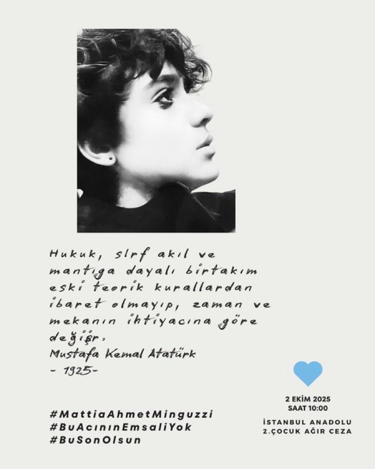 Ssç sevenler kendi ırkına sahip çıkmak için her hainliği yapanlar ağlayın! #MattiaAhmetMinguzzi yasası geliyor!
Ablaların abilerin ve ailen hiç durmadı Ahmet.
Söz verdik buradayız o güne kadar! #AhmetOrtakDavamız