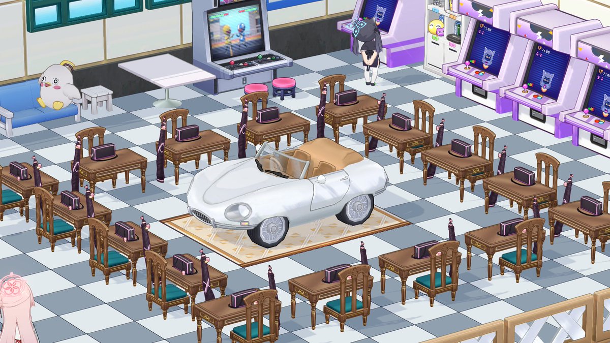 drdlll's tweet image. 明日の朝にはセイアちゃんが来てるはずなのでオープンカー置いちゃうぞ