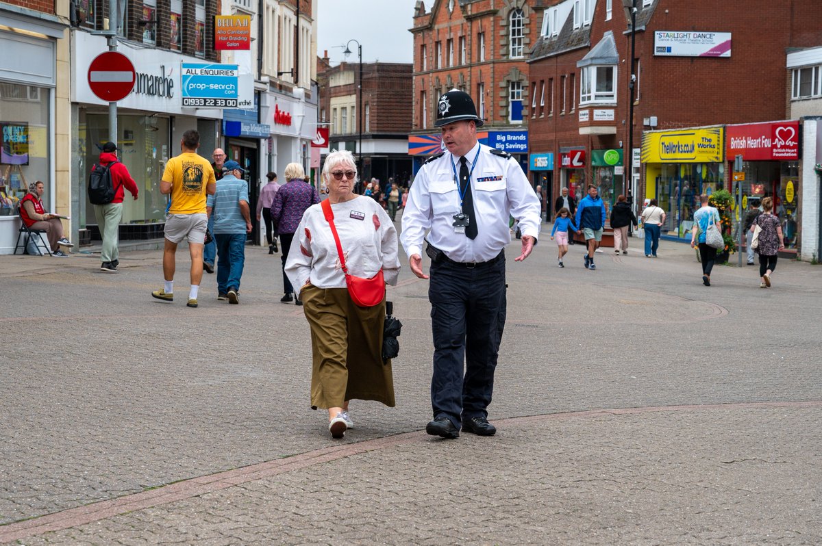 NorthantsOPFCC's tweet image. Police, Fire and Crime Commissioner Danielle Stone and Chief Constable Ivan Balhatchet joined representatives from Kettering Town Council and North Northamptonshire Council on a walkabout in the town centre yesterday.
To find out more, visit: northantspfcc.org.uk/kettering-walk…