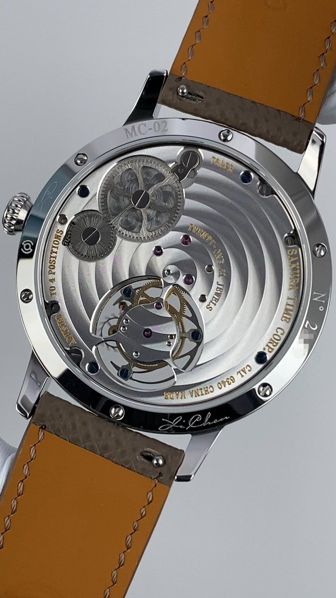 Oriental Cherry Tourbillon Watch. Mark Chen 02N. Mother-of-pearl