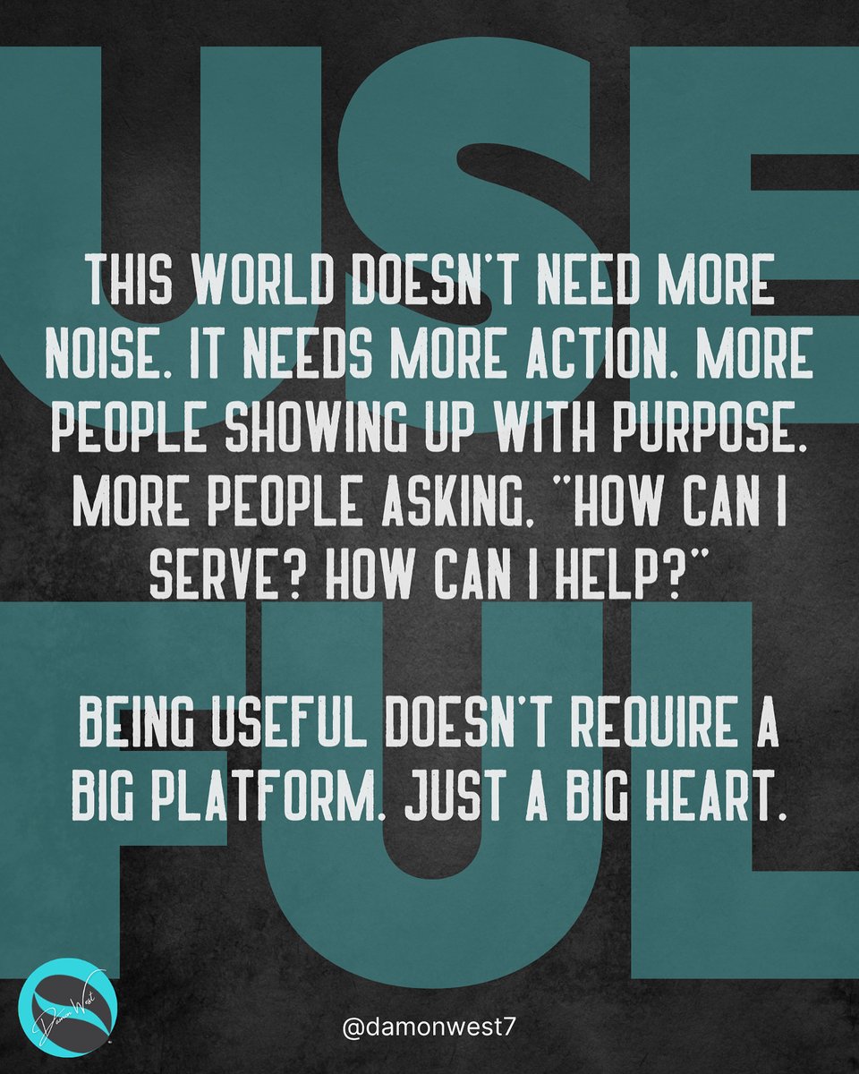damonwest7's tweet image. Be the coffee bean. Change the water around you by being useful in it.