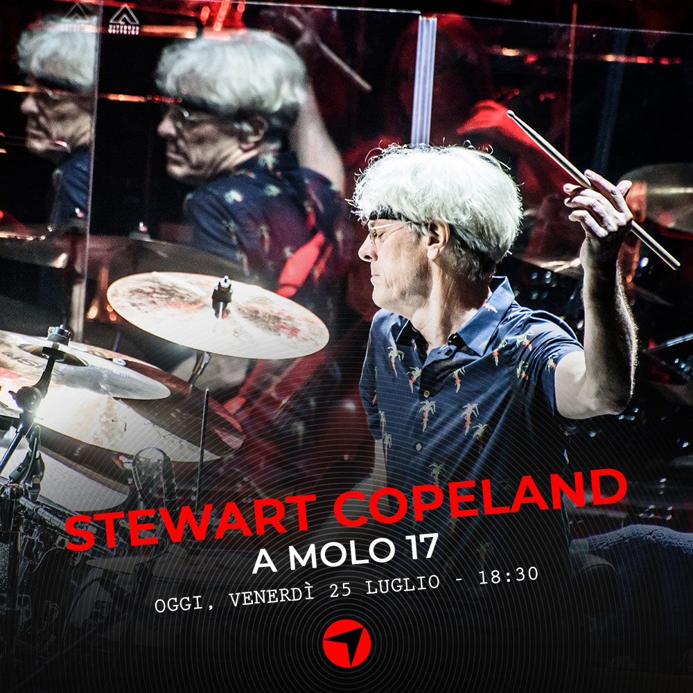 Radiofreccia (@radiofrecciaof) on Twitter photo Ospite oggi dalle 18.30 in Molo 17 è Stewart Copeland
Lo storico batterista dei Police è attualmente in tour in Italia con lo spettacolo Police Deranged For Orchestra ! 🥁 <a href="/copelandmusic/">Stewart Copeland</a> Ospite oggi dalle 18.30 in Molo 17 è Stewart Copeland
Lo storico batterista dei Police è attualmente in tour in Italia con lo spettacolo Police Deranged For Orchestra ! 🥁 <a href="/copelandmusic/">Stewart Copeland</a>