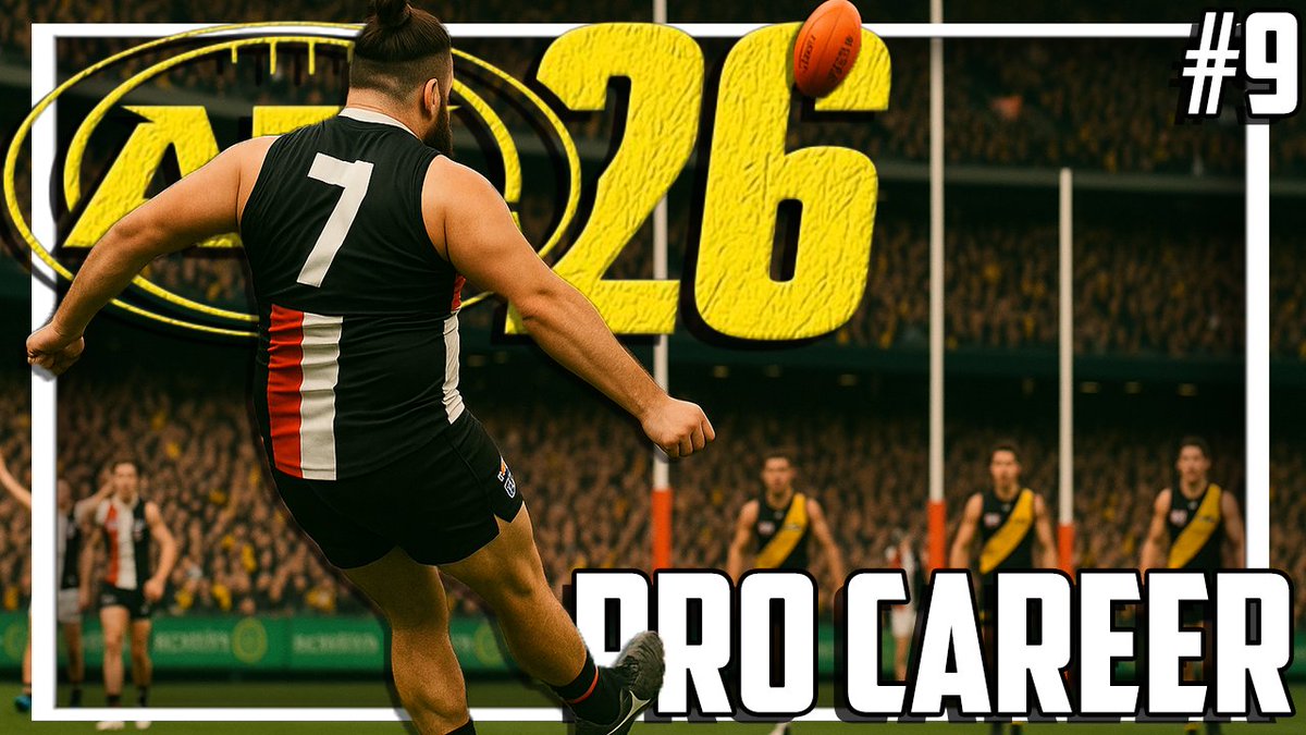 🚨NEW VIDEO ALERT!🚨

It's time for Friday Night Footy, which means another episode of my AFL 26 Pro Career is now LIVE! Come watch me take on Richmond, as I snag a potential Goal of the Year contender!?

Full Video HERE: youtu.be/23jbPeYa9uI?si…

#AFL <a href="/AFL/">AFL</a> #Gamer #ContentCreator