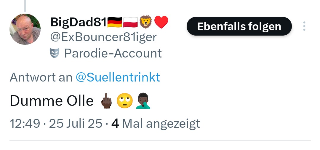 Suellentrinkt's tweet image. Kleine Männer im Internet immer so
@ExBouncer81iger