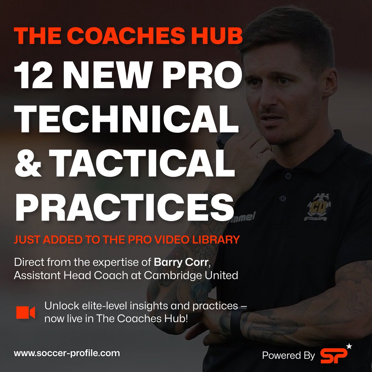 🔥 EXCLUSIVE FOR OUR MEMBERS! 🔥
 
12 brand-new PRO technical &amp; tactical practices have just dropped into your Pro Video Library – engineered to deliver elite-level sessions that build winning teams.
 
Created from the expertise of Barry Corr, Assistant Head Coach at