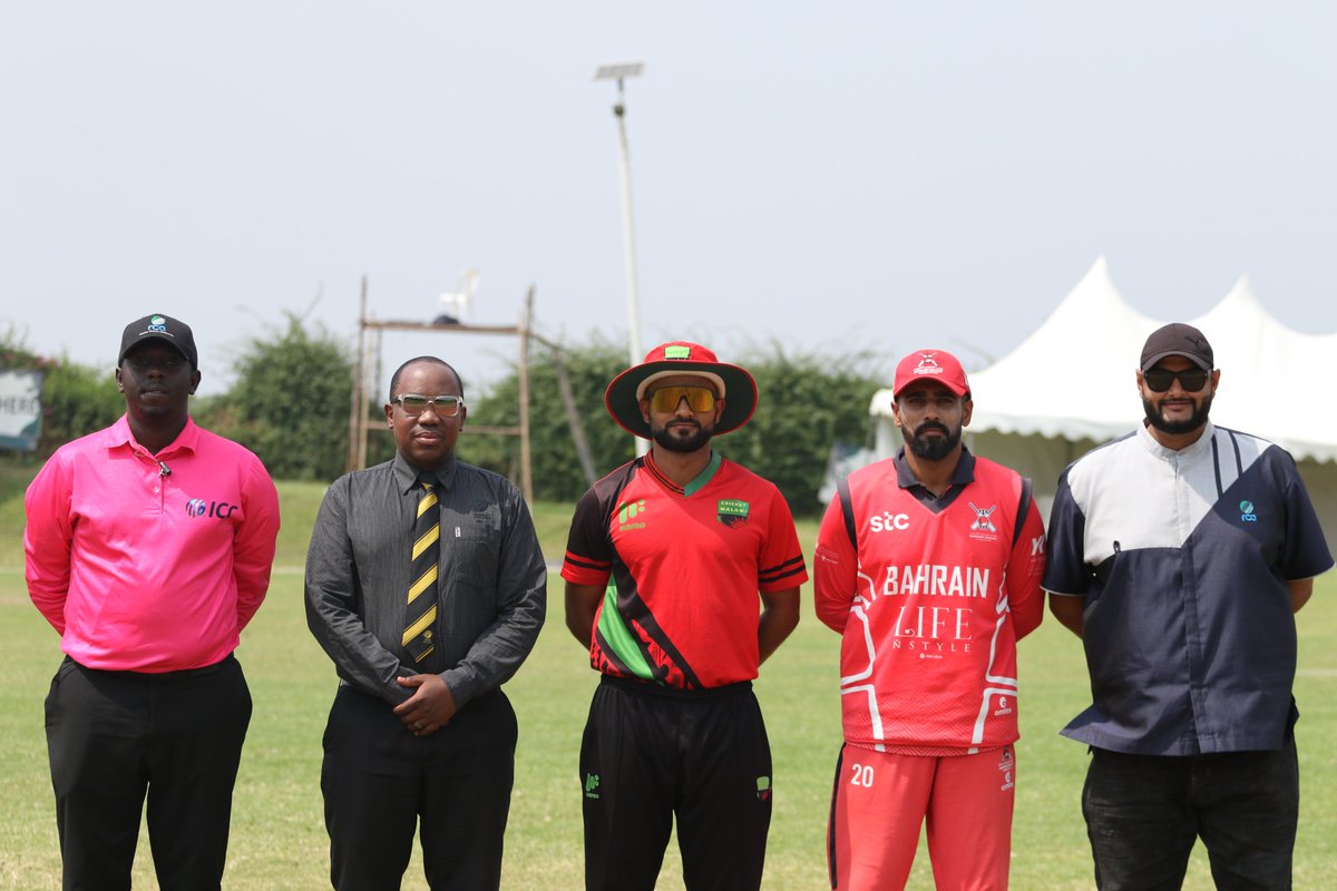 RwandaCricket's tweet image. Matchday 6 – Afternoon
Malawi won the toss and elected to bat first against Bahrain.
#TriNationsSeries2025
@bahraincricket
@cricketmalawi