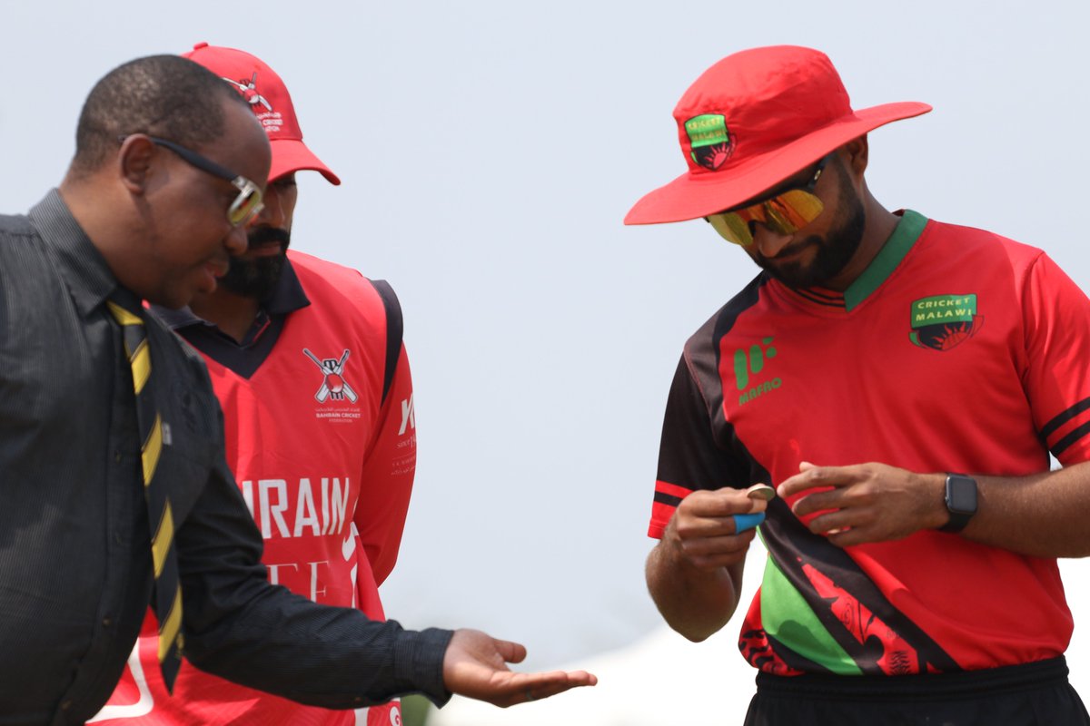 RwandaCricket's tweet image. Matchday 6 – Afternoon
Malawi won the toss and elected to bat first against Bahrain.
#TriNationsSeries2025
@bahraincricket
@cricketmalawi