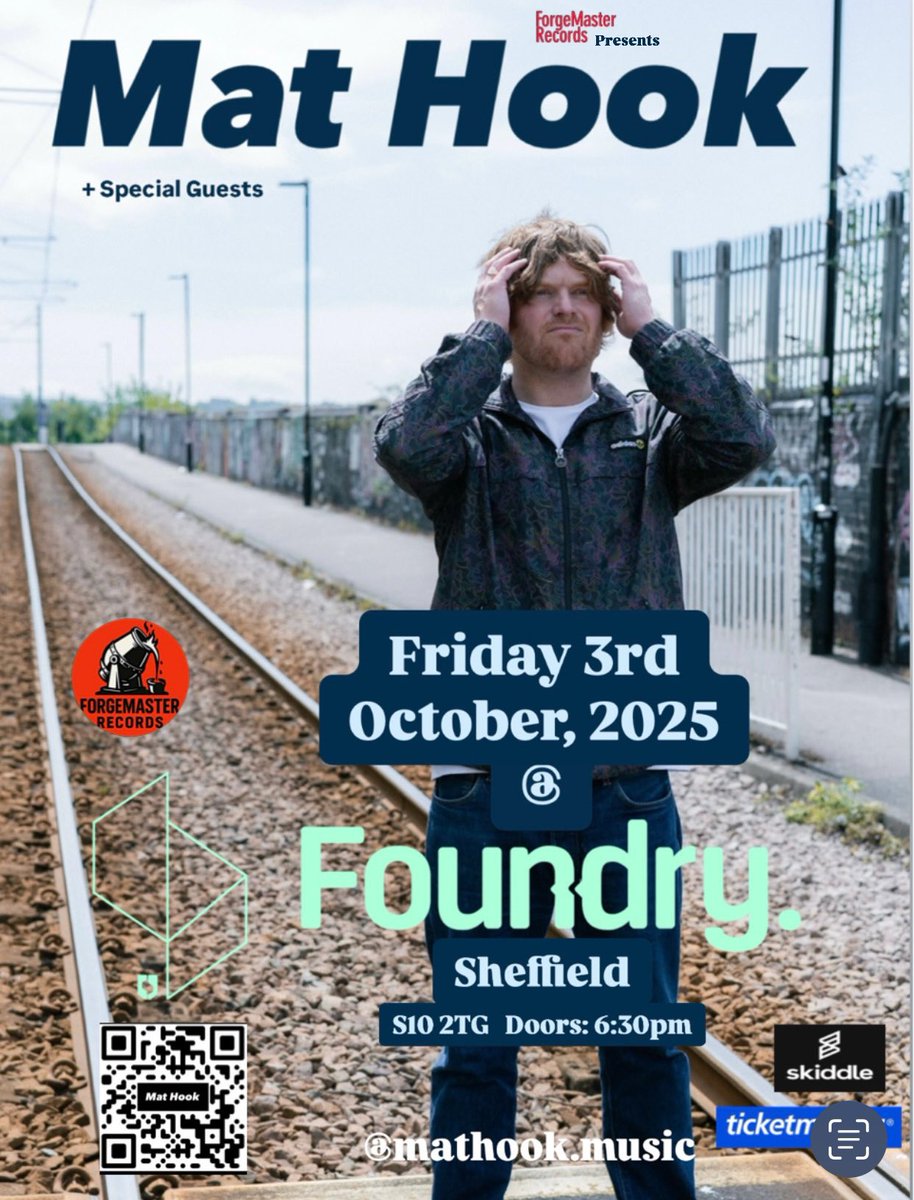 mathookmusic's tweet image. ANNOUNCEMENT:
SHEFFIELD, FRIDAY 3RD OCTOBER!! I return to THE FOUNDRY @Foundrysu with my band, in what is lined up to be my biggest headline gig since returning to music and potentially my biggest headline ever! Early bird tickets in bio!
#Sheffield #sheffieldmusic