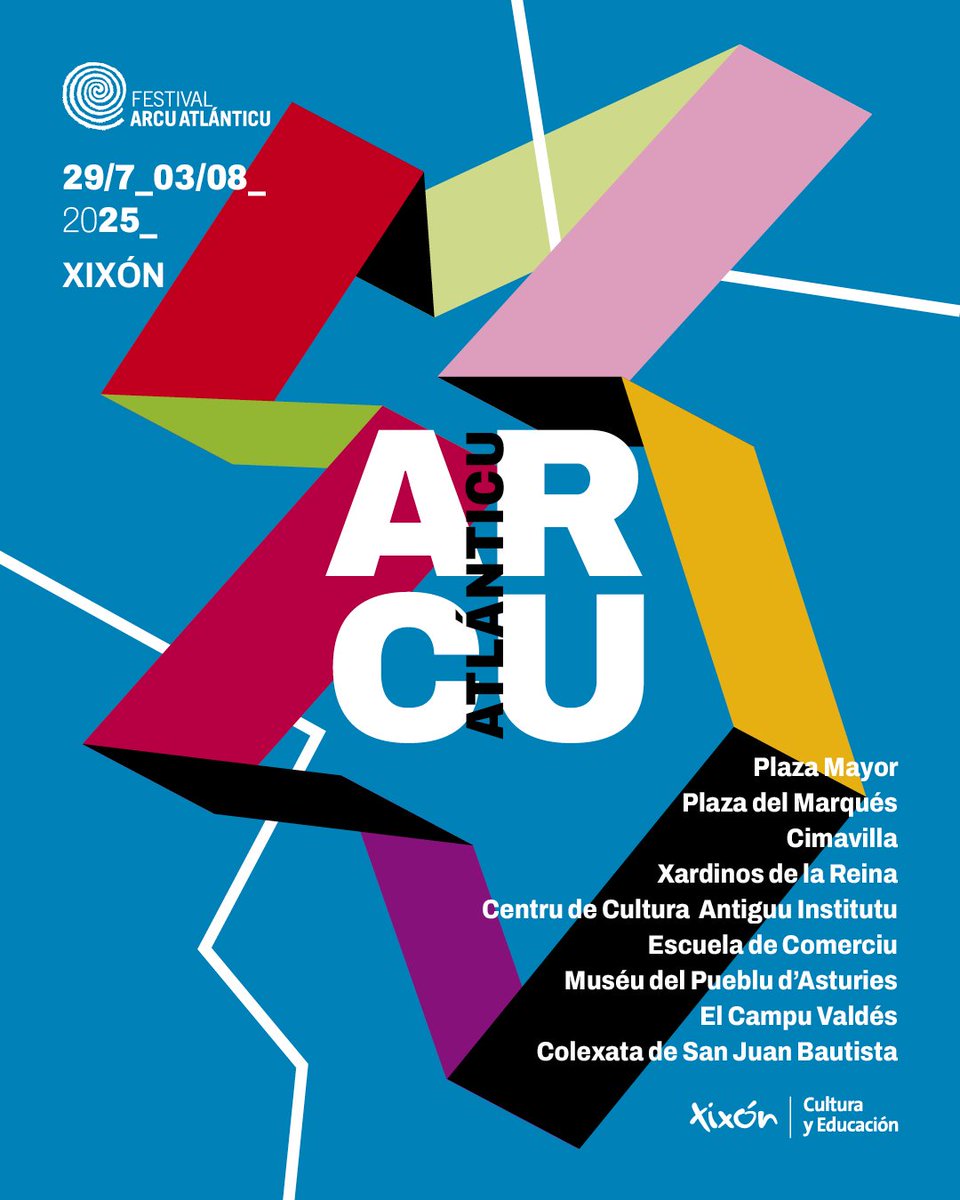 🎉Ya queda menos para que comience el Festival Arcu Atlánticu a Gijón/Xixón. 

📅Del 29 de julio al 3 de agosto 2025
👉+info:goo.su/z4UojSz

#Xixón #Gijón