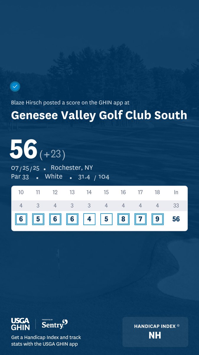 BlazeRN617's tweet image. Golf Notes 7.25.25

1. Approaching 50
2. Last three holes finished weak
3. Are Castle tees the truth?