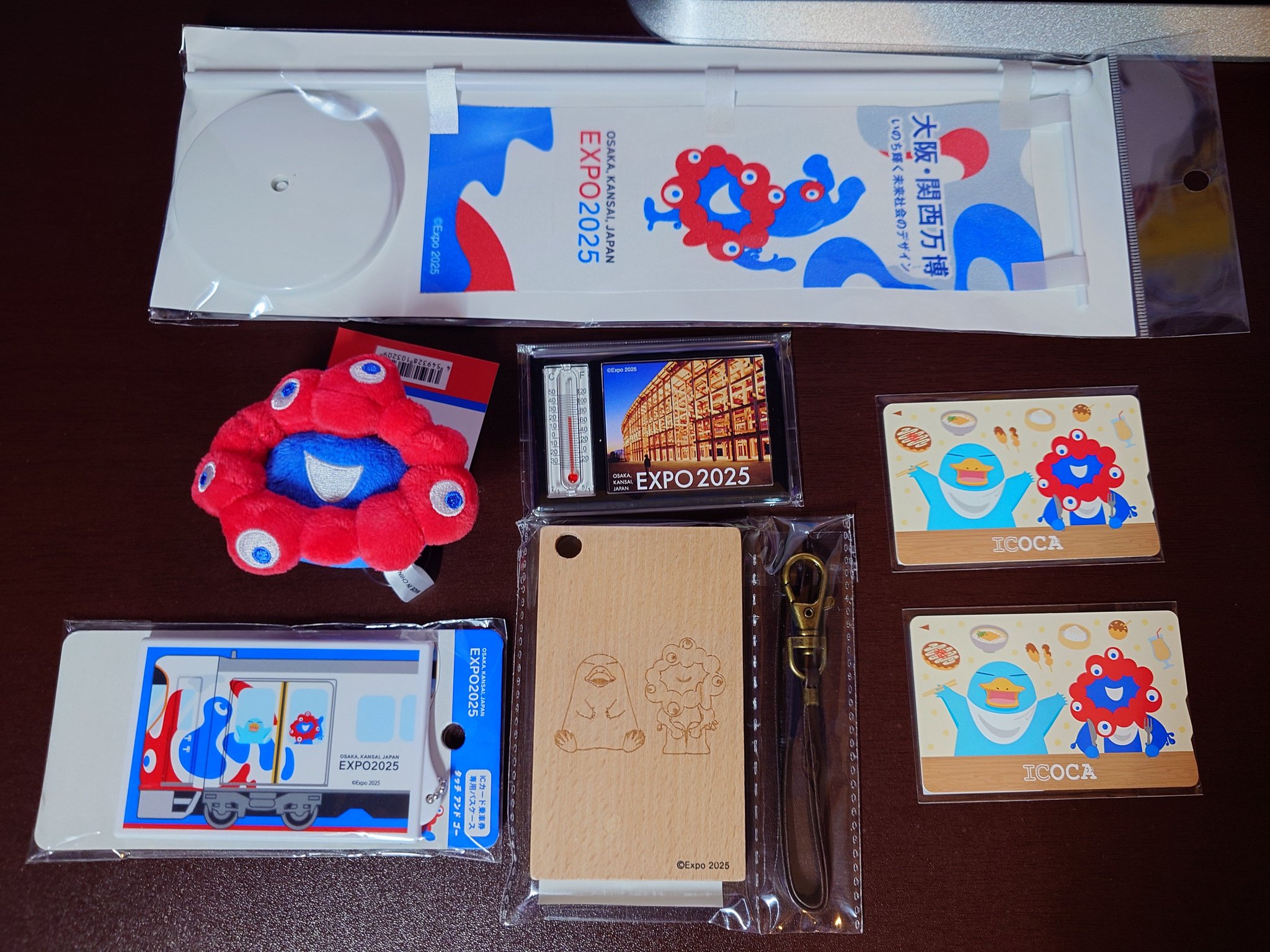 万博ICOCAと合皮ケースセット 万博記念ICOCAを買ってみた！ セット販売のグッズ全種類も撮り