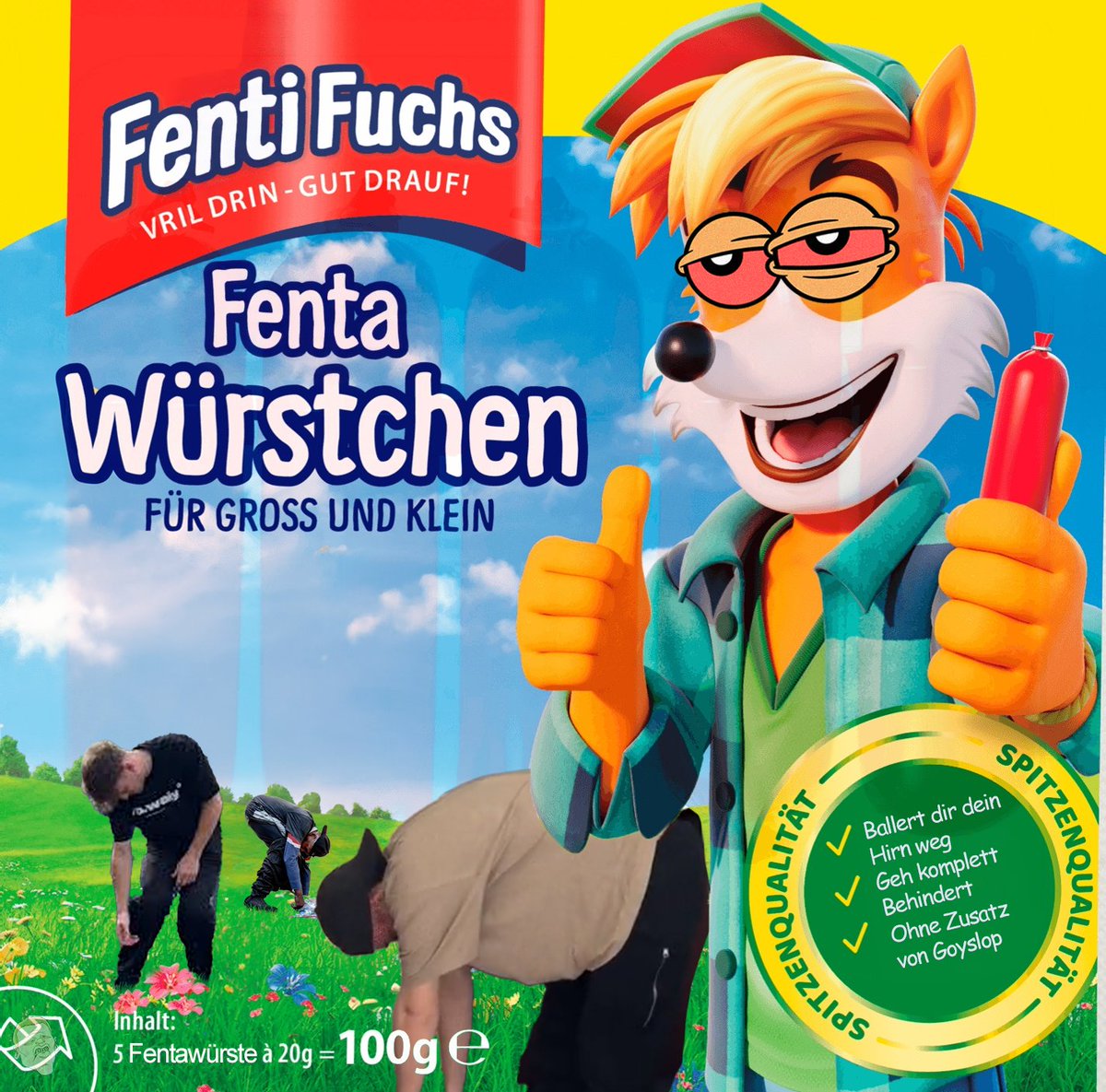 HerrDerLumpen's tweet image. Ich fress mir jetzt paar Fenti Fuchs Fentawürstchen ihr dummen Missgeburten