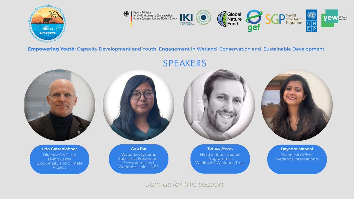 🚨 Wetlands are vanishing, but the next generation is rising to protect them. At #RamsarCOP15, we’re bringing young voices to the centre of global wetland conservation efforts. 🌿🌏

🗓 30 July | 🕡 18:30 hrs | 📍 Room Gwayi 🎤 

Side Event: Empowering Youth – Capacity