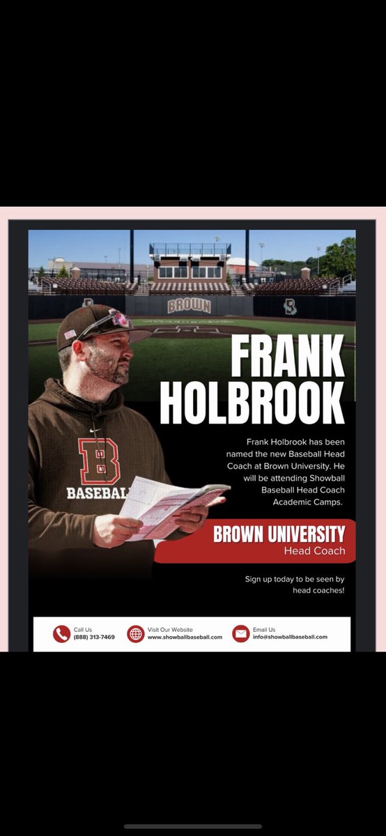 ShowBallCamps's tweet image. Be Seen By The Decision Makers Aug 4-5 and 6-7! @BrownU_Baseball @CornellBaseball @BigGreenBSB @MIT_Baseball @IvyLeague @d3baseball @d1baseball @ptwsports @axcessbaseball